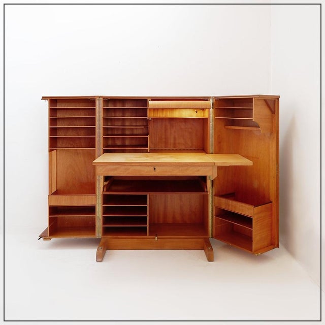 Mid Century - Vintage - Furniture Measures : 83x54,5cm H:113cm A fold-down secretary desk that closes completely to...