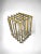Chrome 1970s Pierre Cardin Geometric Chrome & Brass Cage Dining Table For Sale - Image 8 of 11