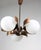 Vintage Italian Copper and Opaline Glass Chandelier For Sale - Image 18 of 18