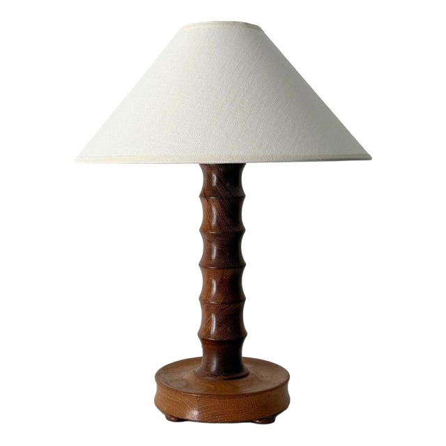20th Century Hand Turned Table Lamp, France, 1940s For Sale