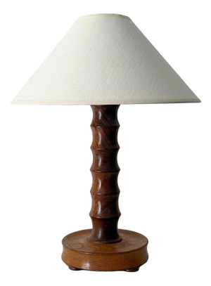 20th Century Hand Turned Table Lamp, France, 1940s