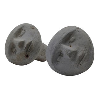 Vintage Italian Stone Coat Hook Knobs, 1970s, Set of 2 For Sale