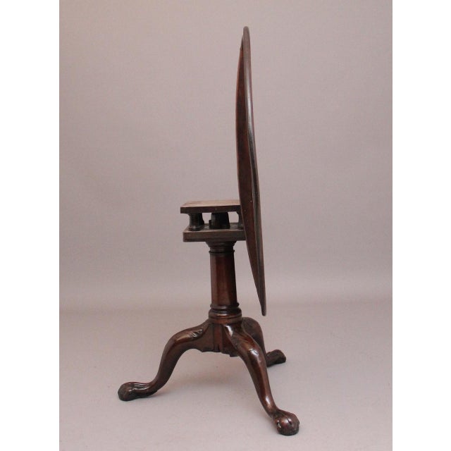 Antique 18th Century Mahogany Tripod Table, 1780 For Sale - Image 3 of 8