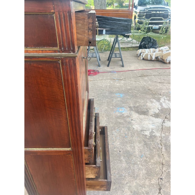 French 19th Century Louis XVI Mahogany Secretaire For Sale - Image 4 of 12