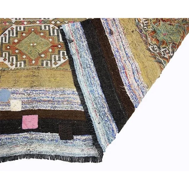 1960s 1960s Vintage Turkish Kilim Rug- 4′9″ × 5′2″ For Sale - Image 5 of 7