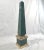 Vintage 1970s Large Green Obelisks, Brass Mounted - a Pair For Sale - Image 4 of 10