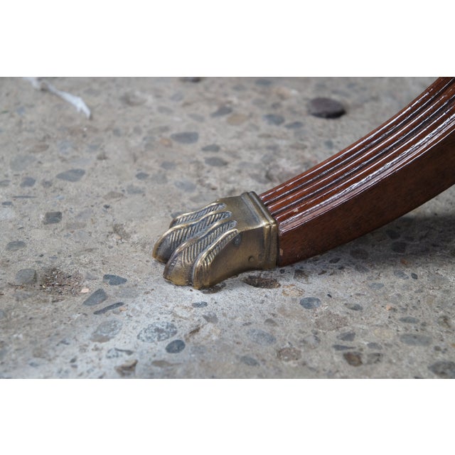 Late 20th Century Bombay Company Mahogany Drop Leaf Duncan Phyfe style Coffee Table Console For Sale - Image 10 of 10