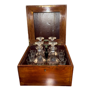 Mid-19th Century French Cave a Liqueur Tantalus Box Set