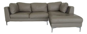 Design Within Reach Albert Leather Sofa With Chaise