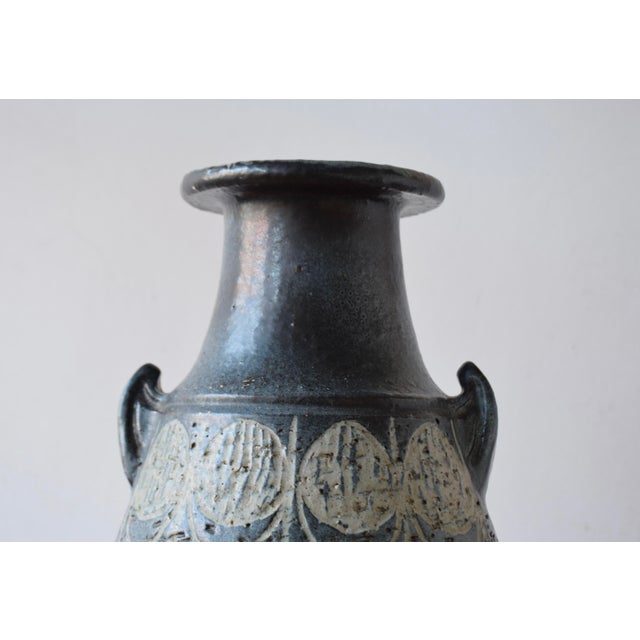 Large Brutalist Danish Sejer Unic Sculptural Ceramic Floor Vase, 1970s For Sale - Image 6 of 14