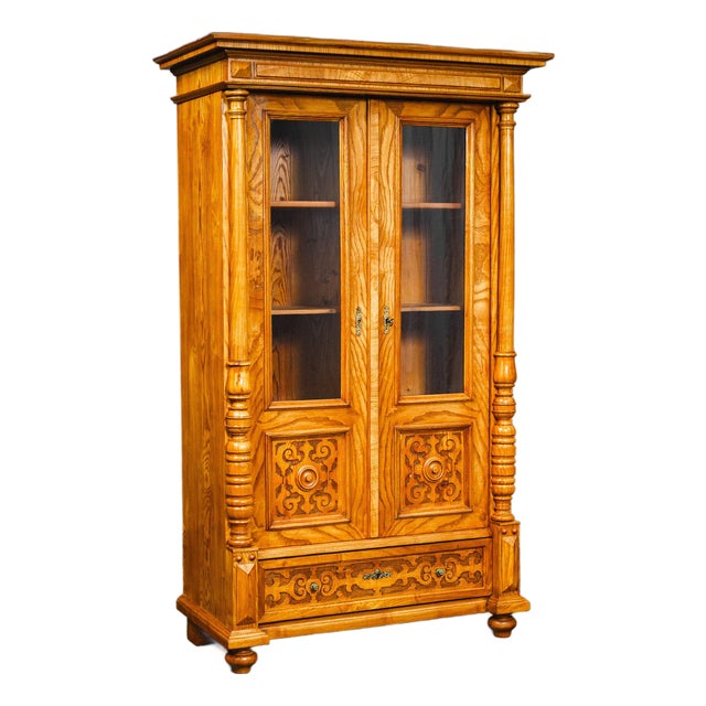 Gründerzeit Bookcase in Elm For Sale