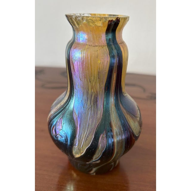 Art Nouveau Iridescent Glass Vase, 1890s For Sale - Image 14 of 18