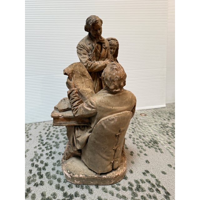 American 19th Century John Rogers Coming to the Parson Sculpture For Sale - Image 3 of 12