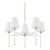 Mitzi Banyan 28 in. 5 Light Chandelier in Aged Brass and Soft White Finish For Sale