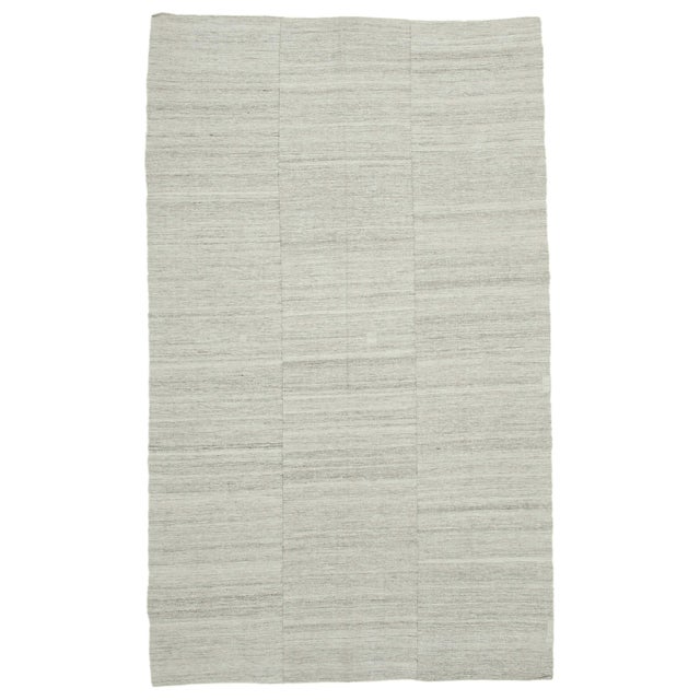 Textile Thin Beige Kilim Rug For Sale - Image 7 of 7