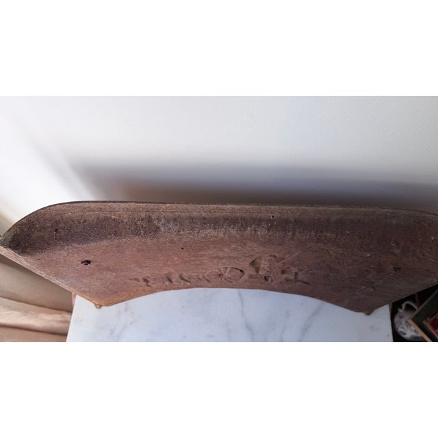 Cast Iron Piece Is an Antique American Pioneer or Country Western Themed Relief Panel For Sale In Greensboro - Image 6 of 15