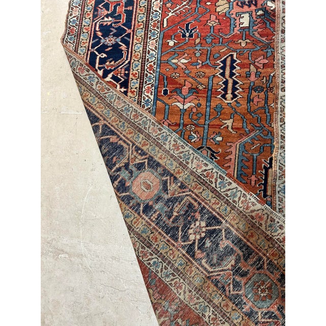 Circa 1920 Serapi Rusty Red All Over Design For Sale - Image 4 of 10