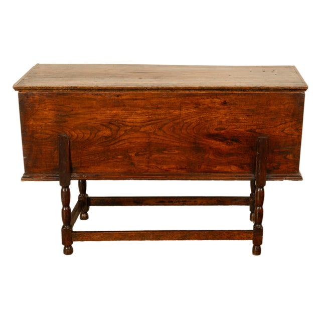 Antique Georgian Country 18th Century Elm Dough Bin Baker's Table Chest 1780 For Sale - Image 17 of 17