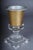 Gold Hollywood Regency Style Acrylic Gold Goblet Vase For Sale - Image 8 of 11