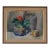 Mid 20th Century Floral Geranium Still Life Oil Painting For Sale