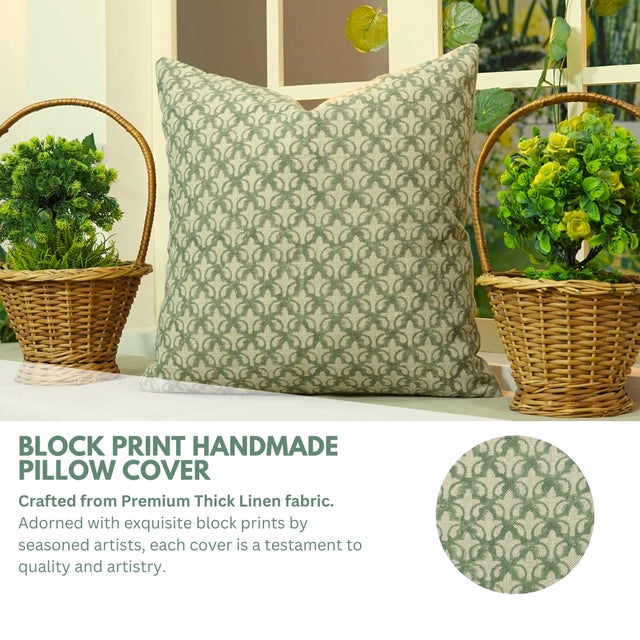Bring the essence of seasonal beauty into your home with Fabdivine’s Rajputana jaal block print cushion cover. Handmade...