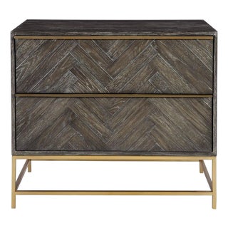 2 Drawer Chevron Chest For Sale