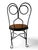 Antique Restored Early 20th C. Child's Twisted Wrought Iron Ice Cream Parlor Chair For Sale - Image 4 of 13