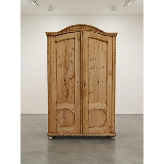 Vintage Parisian Fir Wardrobe, 1960s For Sale - Image 3 of 3