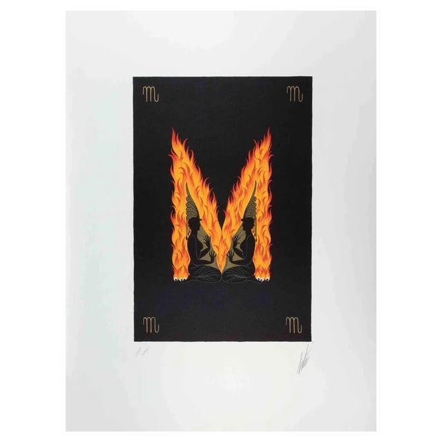 Erté, Letter M, 1970s, Lithograph For Sale