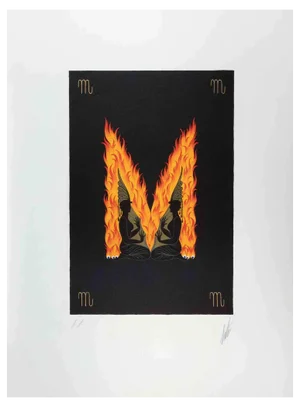 Erté, Letter M, 1970s, Lithograph