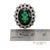 Vintage Platinum 950 Milgrain Natural Diamond and Tourmaline Ring, Size 7 For Sale - Image 10 of 12