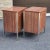 Brown Mid-Century Modern Rosewood Laminate & Stainless Steel Tall Nightstands - a Pair For Sale - Image 8 of 13