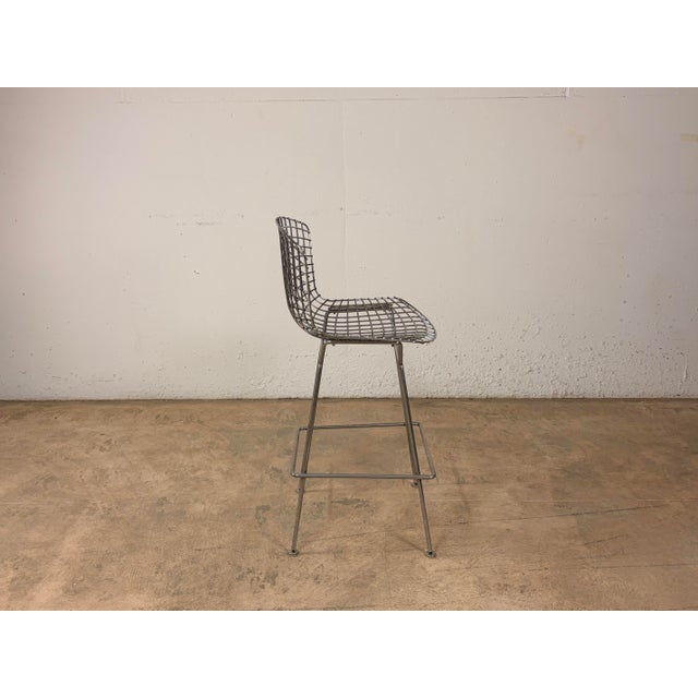 Silver Harry Bertoia Bar Stool 427 for Knoll International, 1970s For Sale - Image 8 of 15