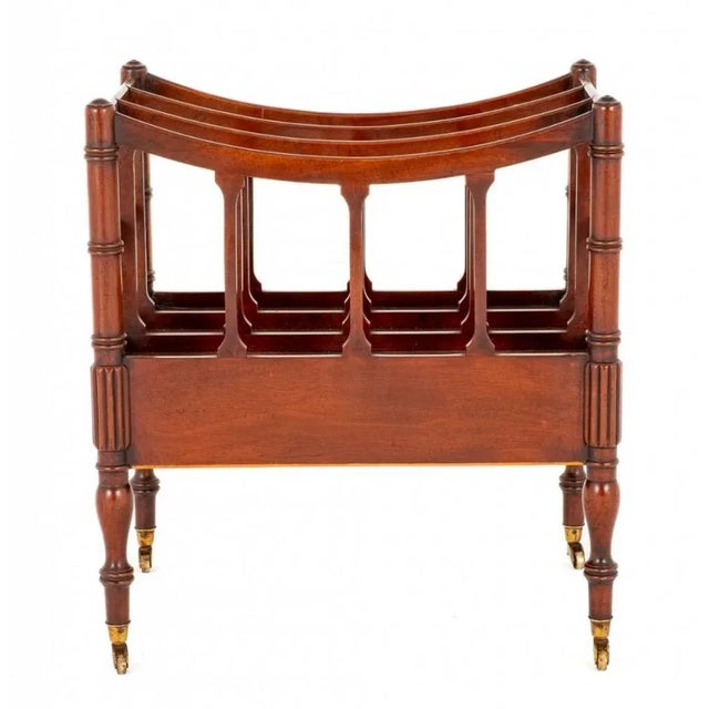 Regency Canterbury Book Stand in Mahogany For Sale - Image 4 of 7