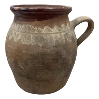 Antique Hungarian Glazed Terracotta Vessel For Sale