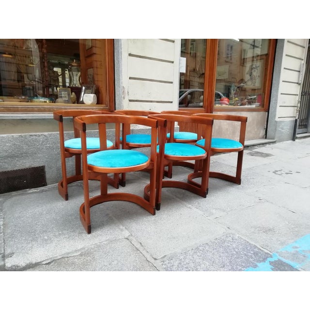 1960s Vintage Rounded Dining Chairs, 1960s, Set of 6 For Sale - Image 5 of 18