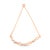 Contemporary 14K Rose Gold Plated .925 Sterling Silver 1/10 Cttw Diamond Alternating Swirl link Bolo Bracelet For Sale - Image 3 of 5
