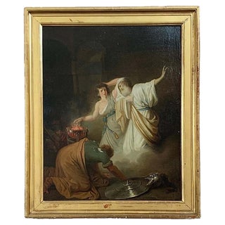 After Benjamin West, Saul Evoking the Shadow of Samuel, 18th Century, Oil on Canvas For Sale