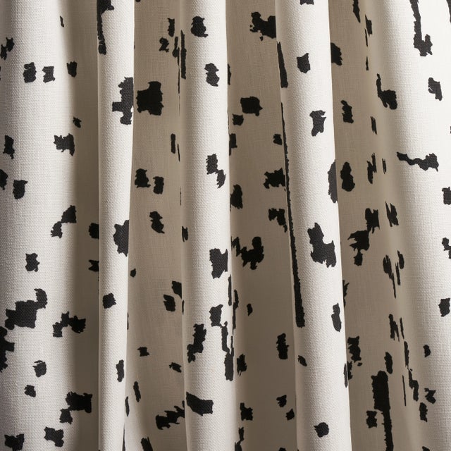 Schumacher Schumacher X Miles Redd Bespotted Fabric in Black For Sale - Image 4 of 4