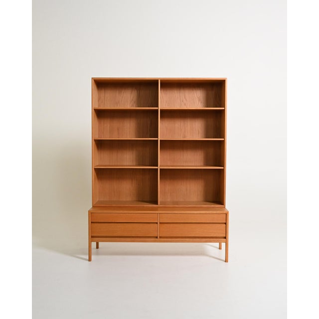 Vintage Scandinavian Oak Bookcase, 1960s For Sale - Image 11 of 11