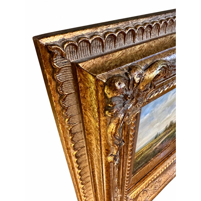 1990s 1990s Jean Daumier Original French Impressionist Oil Painting on Canvas | Countryside Landscape | Ornate Gilded Frame For Sale - Image 5 of 18
