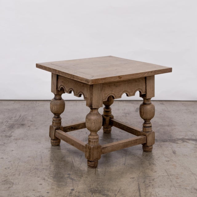 1940s Jacobean Oak Side Table For Sale - Image 9 of 9