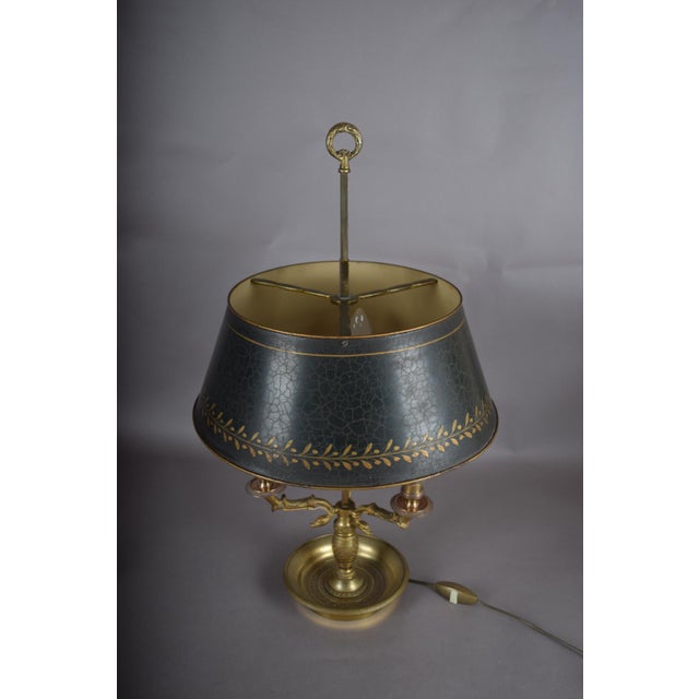 Antique Empire Bronze Bouillotte Lamp with Swan Motifs, 1910s For Sale - Image 11 of 16