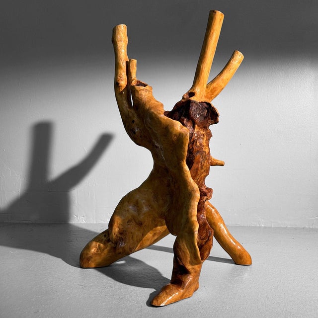 Japanese Wabi-Sabi Ikebana Tsuge Burl Wood Sculpture, 1920s For Sale - Image 4 of 10