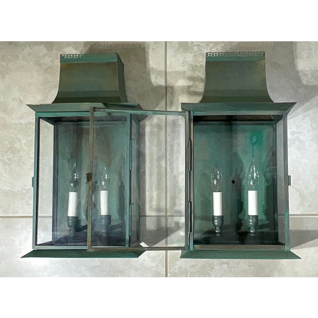 Antique Lantern, Vintage Metal Design, Good Condition, Unique Lighting For Sale - Image 11 of 16