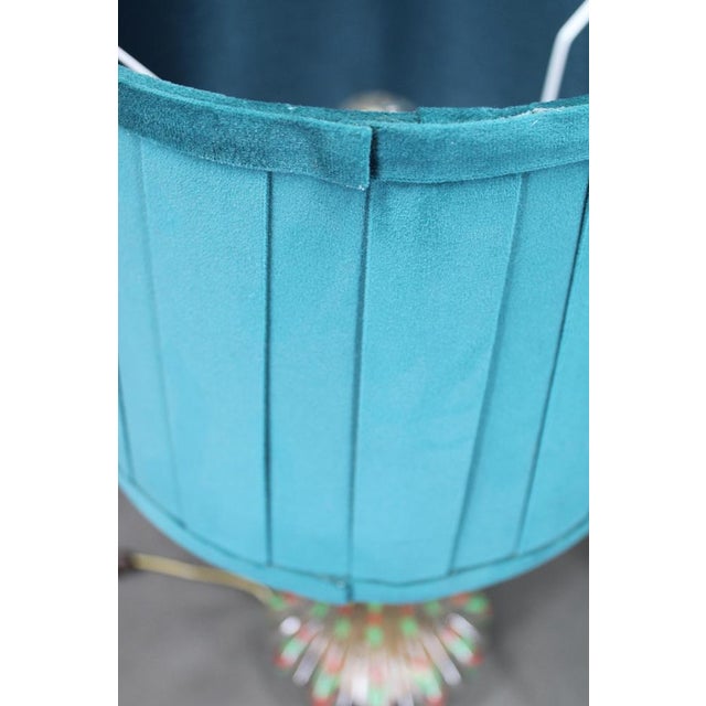 Vintage Hand Painted Glass Table Lamps with New Fabric Shade, 1960s, Set of 2 For Sale - Image 13 of 17