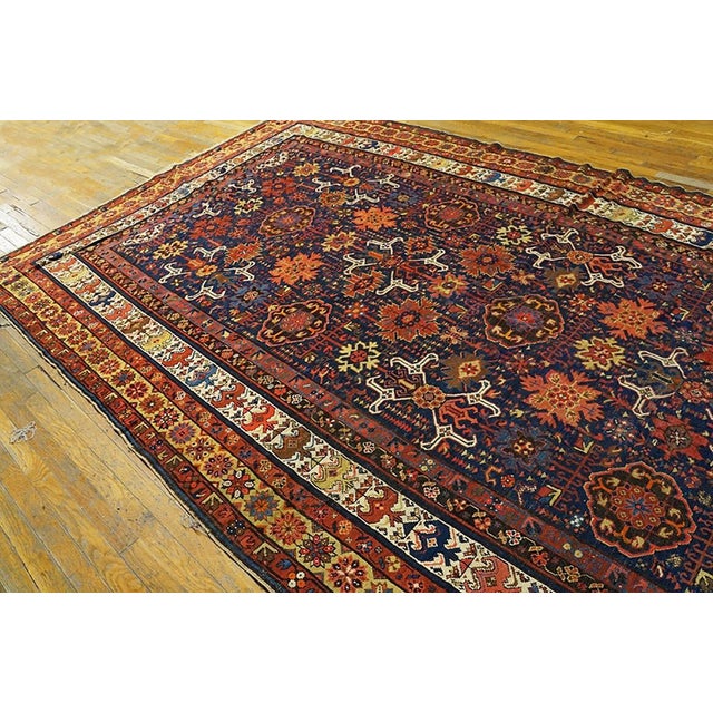 Wonderful Navy Blue and Red Color With Medallion Pattern Antique N W Persian Rug For Sale In New York - Image 6 of 7