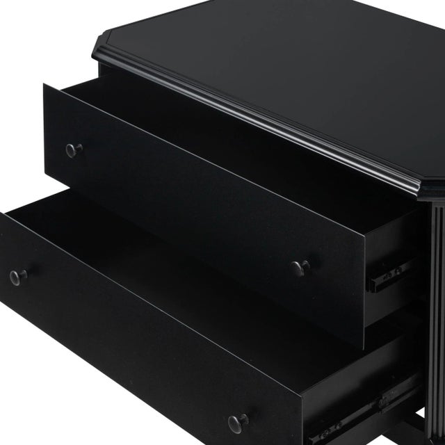 Four Hands Lendon French Inspired Black Iron Metal Nightstand For Sale - Image 4 of 12