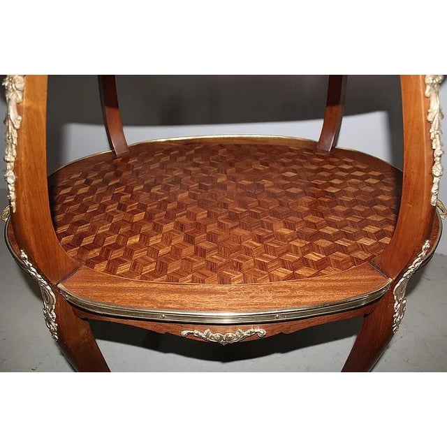 Marquetry Tea Table, 1900s For Sale - Image 6 of 12
