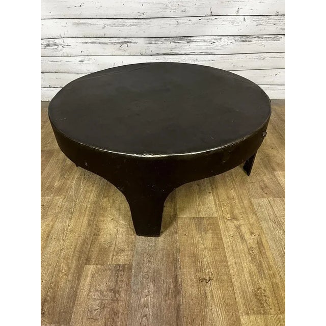 Industrial Vintage Riveted Coffee Table For Sale - Image 3 of 12